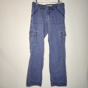 Mossimo Size 7 Purple Low Rise Relaxed Cargo Pants